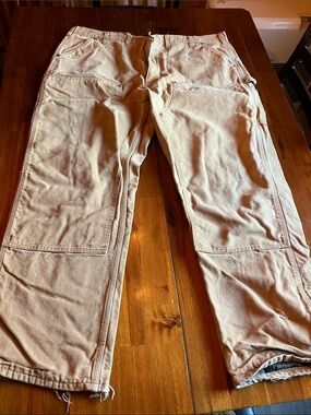 Durable Carhartt Tan Cargo Work Pants for Men